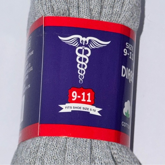 3 pairs Diabetic & Circulatory Men's size 9-11 Gray Socks NWT - Picture 4 of 10